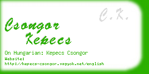csongor kepecs business card